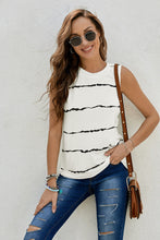 Load image into Gallery viewer, Striped Round Neck Tank