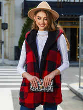 Load image into Gallery viewer, Plaid Hooded Vest