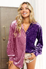 Load image into Gallery viewer, BiBi Contrast Button Up Long Sleeve Shirt