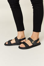 Load image into Gallery viewer, WILD DIVA Velcro Double Strap Slingback Sandals