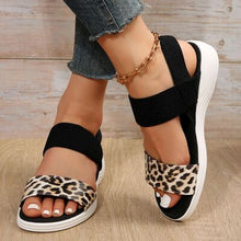 Load image into Gallery viewer, PU Leather Open Toe Low Heel Sandals