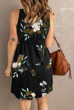 Load image into Gallery viewer, Printed Scoop Neck Sleeveless Buttoned Magic Dress with Pockets