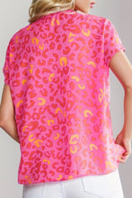 Load image into Gallery viewer, Printed V-Neck Cap Sleeve Blouse