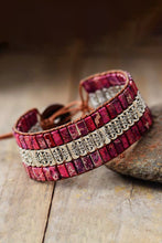 Load image into Gallery viewer, Handmade Triple Layer Natural Stone Bracelet