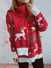 Load image into Gallery viewer, Christmas Element Round Neck Sweater and Scarf Set