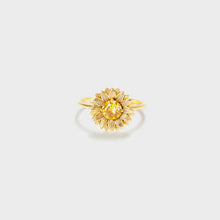 Load image into Gallery viewer, Sunflower Zircon 18K Gold-Plated Ring