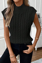 Load image into Gallery viewer, Cable-Knit Mock Neck Sweater Vest