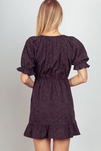 Load image into Gallery viewer, VERY J Floral Textured Woven Ruffled Mini Dress