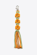 Load image into Gallery viewer, Hand-Woven Flower Keychain