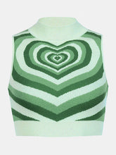 Load image into Gallery viewer, Heart Mock Neck Sweater Vest