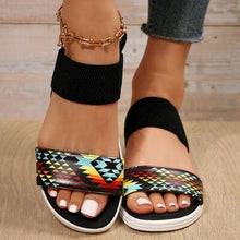 Load image into Gallery viewer, PU Leather Open Toe Low Heel Sandals