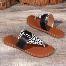 Load image into Gallery viewer, Animal Print Open Toe Sandals