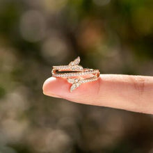 Load image into Gallery viewer, 925 Sterling Silver Inlaid Zircon Butterfly Ring