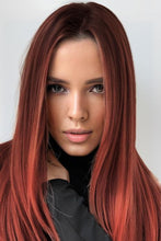 Load image into Gallery viewer, 13*2&quot; Full-Machine Wigs Synthetic Mid-Length Straight 27&quot;