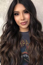 Load image into Gallery viewer, 13*2&quot; Lace Front Wigs Synthetic Long Wave 26&quot; Heat Safe 150% Density in Brown