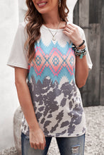 Load image into Gallery viewer, Printed Round Neck Tunic Tee