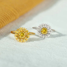 Load image into Gallery viewer, Sunflower Zircon 18K Gold-Plated Ring