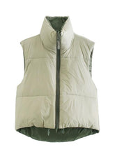 Load image into Gallery viewer, Zip Up Drawstring Reversible Vest