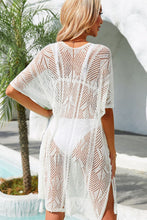 Load image into Gallery viewer, Side Slit Tassel Openwork Cover-Up Dress