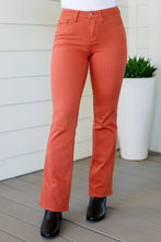 Load image into Gallery viewer, Autumn Mid Rise Slim Bootcut Jeans in Terracotta