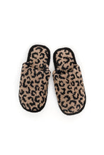 Load image into Gallery viewer, Fuzziest Feet Animal Print Slippers In Mocha