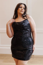 Load image into Gallery viewer, Shining in Sequins Dress in Black