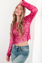 Load image into Gallery viewer, You Found Me Sequin Top in Fuchsia