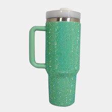 Load image into Gallery viewer, Rhinestone Stainless Steel Tumbler with Straw