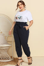 Load image into Gallery viewer, Graphic Tee and Belted Paperbag Joggers Set