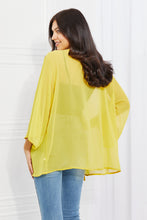 Load image into Gallery viewer, Melody Just Breathe Full Size Chiffon Kimono in Yellow