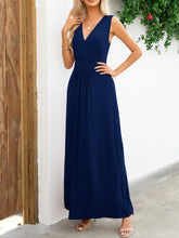 Load image into Gallery viewer, Surplice Neck Sleeveless Maxi Dress