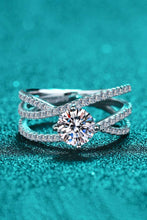 Load image into Gallery viewer, 1 Carat Moissanite Crisscross Ring