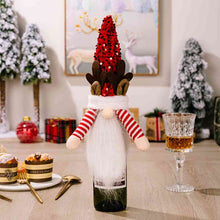 Load image into Gallery viewer, Sequin Pointed Hat Faceless Gnome Wine Bottle Cover