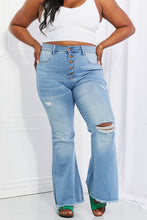 Load image into Gallery viewer, Vibrant MIU Full Size Jess Button Flare Jeans