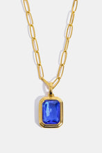 Load image into Gallery viewer, Zircon 18K Gold-Plated Geometrical Shape Pendant Necklace