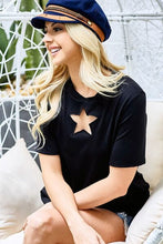 Load image into Gallery viewer, BiBi Star Cutout Short Sleeve T-Shirt