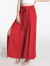 Load image into Gallery viewer, Tied Slit Wide Leg Pants