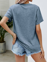 Load image into Gallery viewer, Graphic Round Neck Short Sleeve Tee