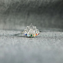 Load image into Gallery viewer, 925 Sterling Silver Inlaid Zircon Lotus Shape Ring