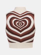 Load image into Gallery viewer, Heart Mock Neck Sweater Vest