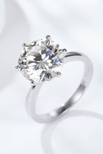 Load image into Gallery viewer, Platinum-Plated 5 Carat  Moissanite Solitaire Ring