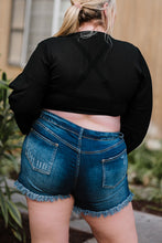 Load image into Gallery viewer, Plus Size Tie Front Crop Top