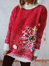 Load image into Gallery viewer, Christmas Element Round Neck Sweater and Scarf Set