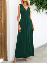 Load image into Gallery viewer, Surplice Neck Sleeveless Maxi Dress