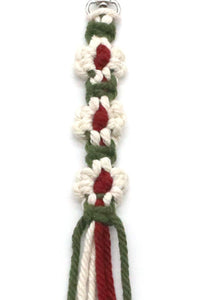 Hand-Woven Flower Keychain