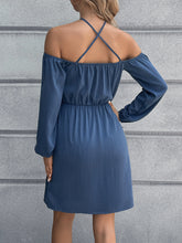 Load image into Gallery viewer, Cold-Shoulder Crisscross Mini Dress