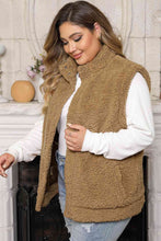 Load image into Gallery viewer, Plus Size Collared Neck Open Front Sweater Vest