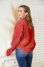 Load image into Gallery viewer, Heart Sequin Dropped Shoulder Jacket