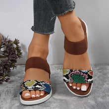 Load image into Gallery viewer, PU Leather Open Toe Low Heel Sandals