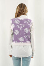 Load image into Gallery viewer, Printed Plunge Neck Sweater Vest